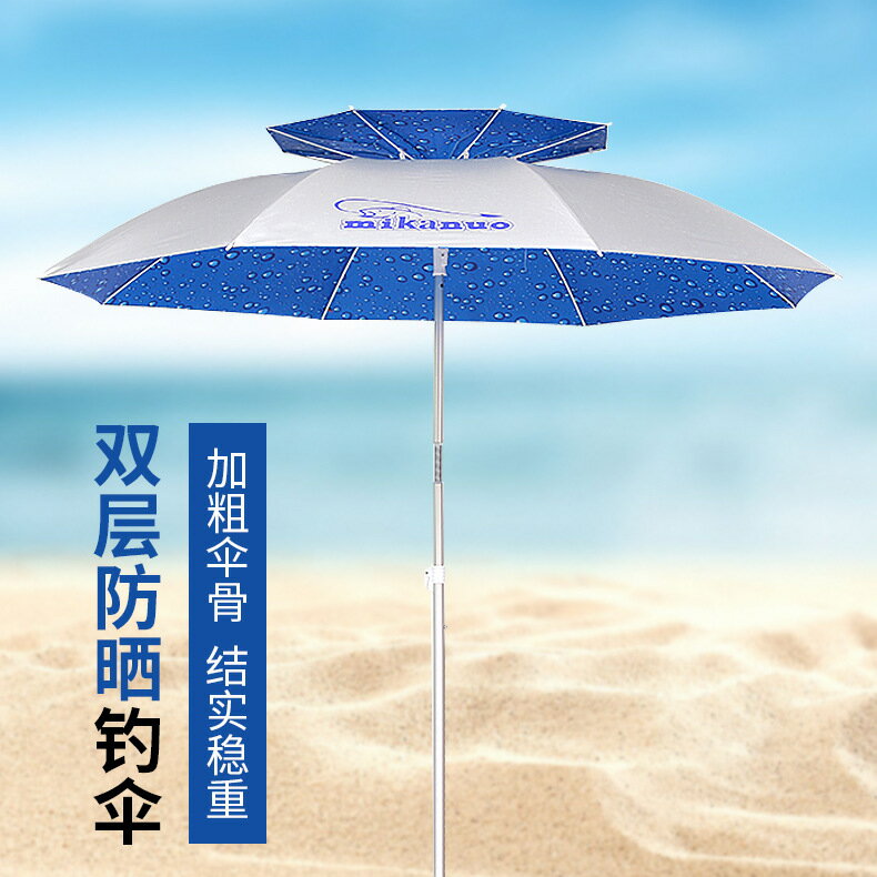 釣魚傘大釣傘2.2米雨傘萬向加厚防曬防暴雨遮陽漁傘