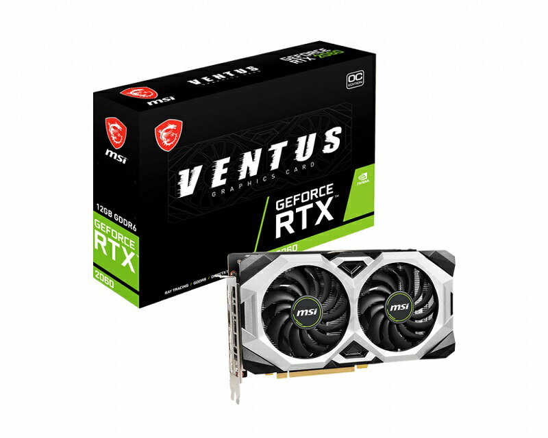 4%回饋+滿千折百】MSI 微星GeForce RTX™ 2060 VENTUS 12G OC 顯示卡