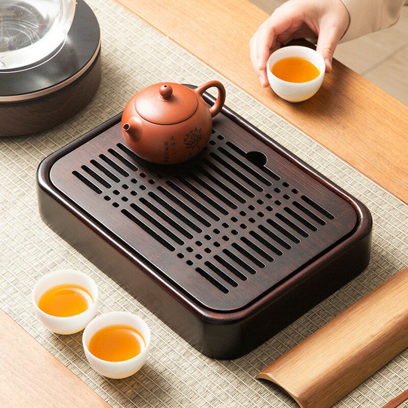 快速出貨 附發票 茶盤家用託盤功夫茶具套裝2024新款茶海竹實木客廳儲水幹泡小茶臺