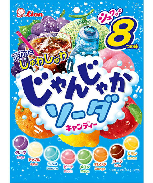 【江戶物語】LION 獅王 8種綜合水果風味糖 水果糖 碳酸糖 汽水糖 婚禮糖果 年貨糖果 喜糖 日本進口