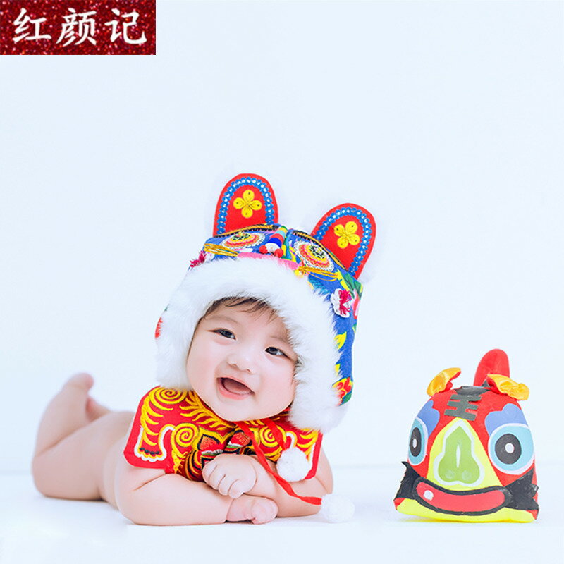 小老虎影樓攝影寫真兒童古裝主題周歲滿月寶寶民族風可愛古風服裝