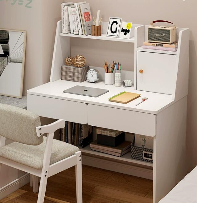 學生書桌家用寫字桌書架一體臥室學習桌椅套裝小學生簡約作業桌子