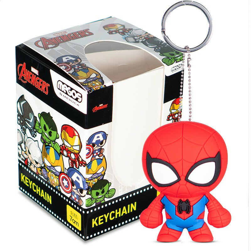 ISONA 隨身迷你鑰匙圈鑰匙扣 漫威正版8公分Q版復仇者聯盟鋼鐵人/蜘蛛人/美國隊長/綠巨人/雷神索爾模型人偶公仔玩偶 2