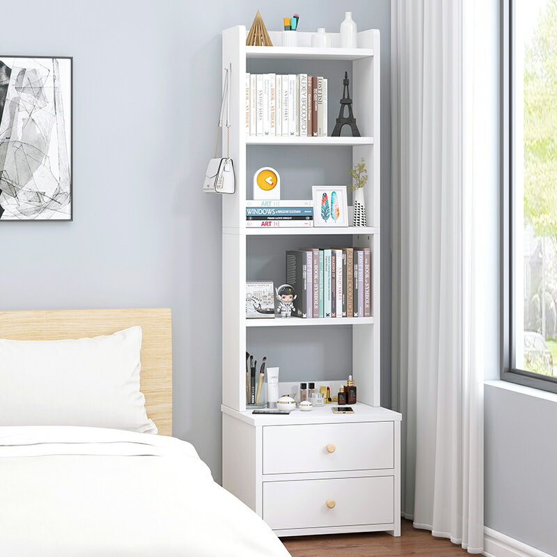 床頭柜現代簡約臥室加高ins風 床邊置物架簡易輕奢網紅小型儲物柜