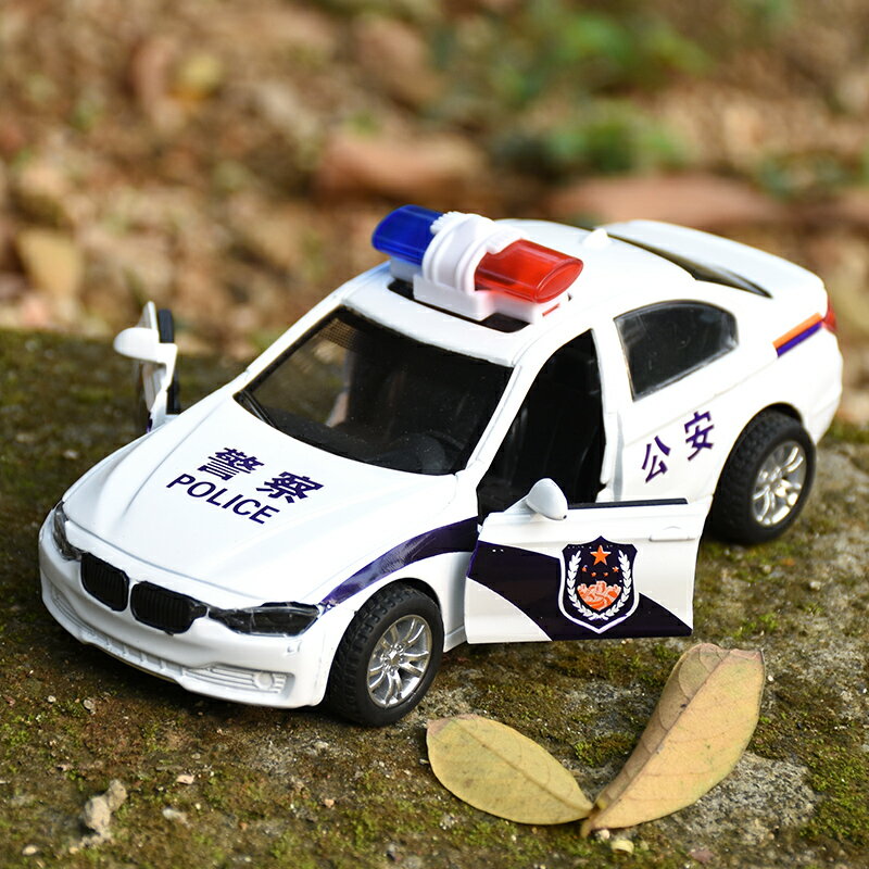 兒童警車玩具車模型模擬汽車車模男孩合金救護車警察車110玩具車