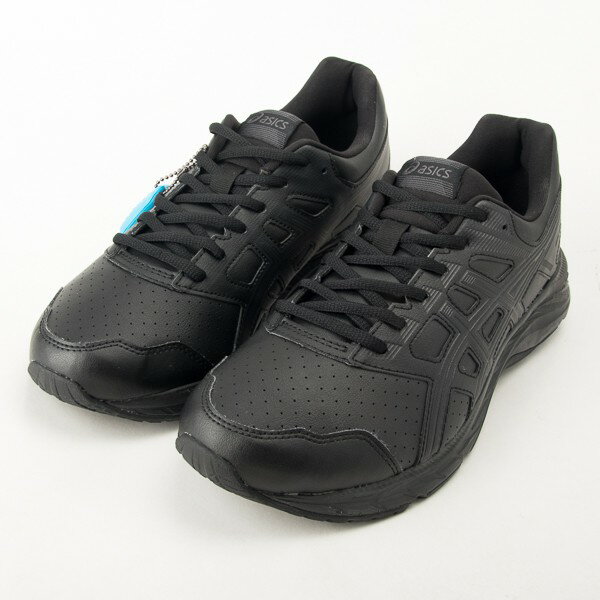 Asics 4E超寬楦 全黑皮面 男 慢跑鞋 黑 警察 勤務鞋 工作鞋 大尺碼 1131A035-001 現貨