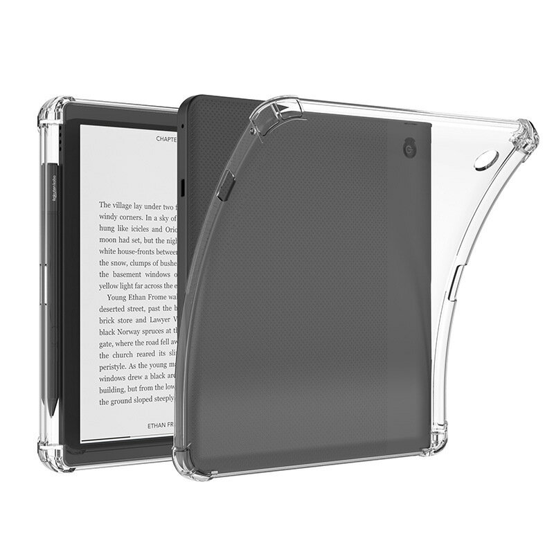 適用Kobo Libra 2電子書閱讀器保護套 四角氣囊防摔透明 tpu軟殼