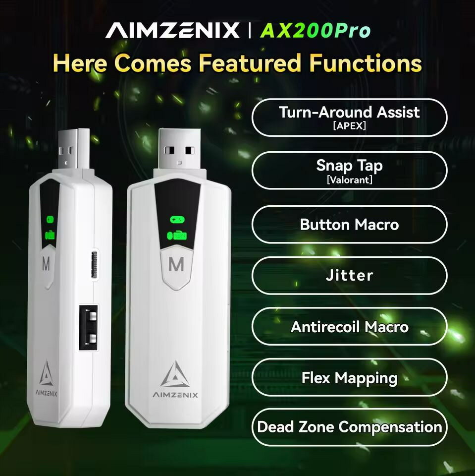 AIMZENIX/AX200PRO遊戲轉換器APEX英雄PC電腦硬體COD命運使命召喚