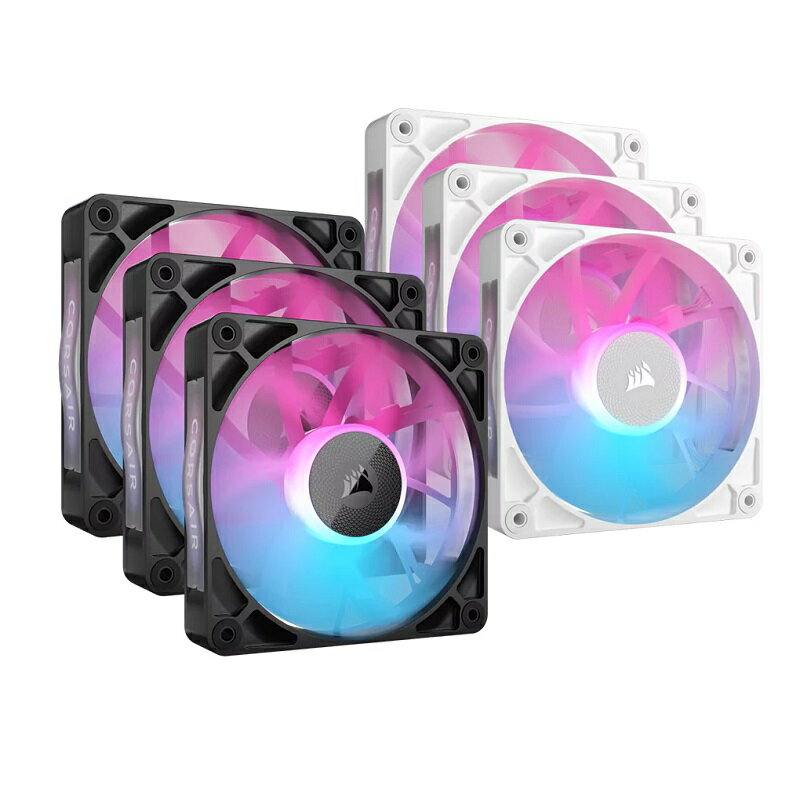 【享最高折300】CORSAIR 海盜船 iCUE LINK RX120 RGB 三入風扇 黑/CO-9051018-WW 白/CO-9051022-WW