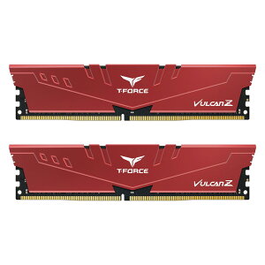 十銓T-FORCE VULCAN Z 火神 DDR4 3200/3600 32G(16G*2)桌上型記憶體 紅/CL18
