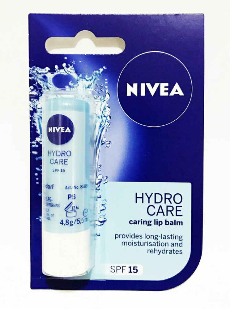 Nivea 護唇膏 Hydro Care-水份潤濕款 英國進口  4.8 g