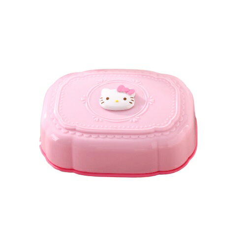 KITTY立體大頭附蓋肥皂盒 花邊 凱蒂貓 三麗鷗 日貨 正版授權T00011755
