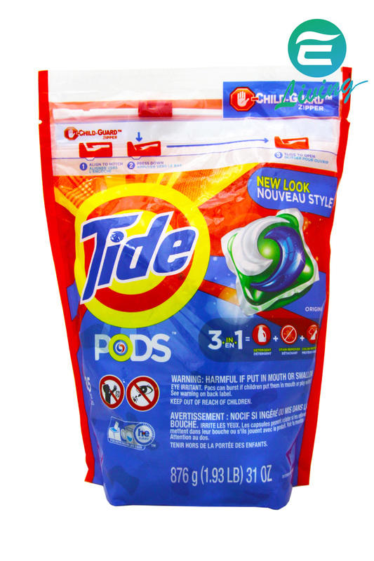 Tide PODS 3合1洗衣凝膠球 35顆 補充包 #93038