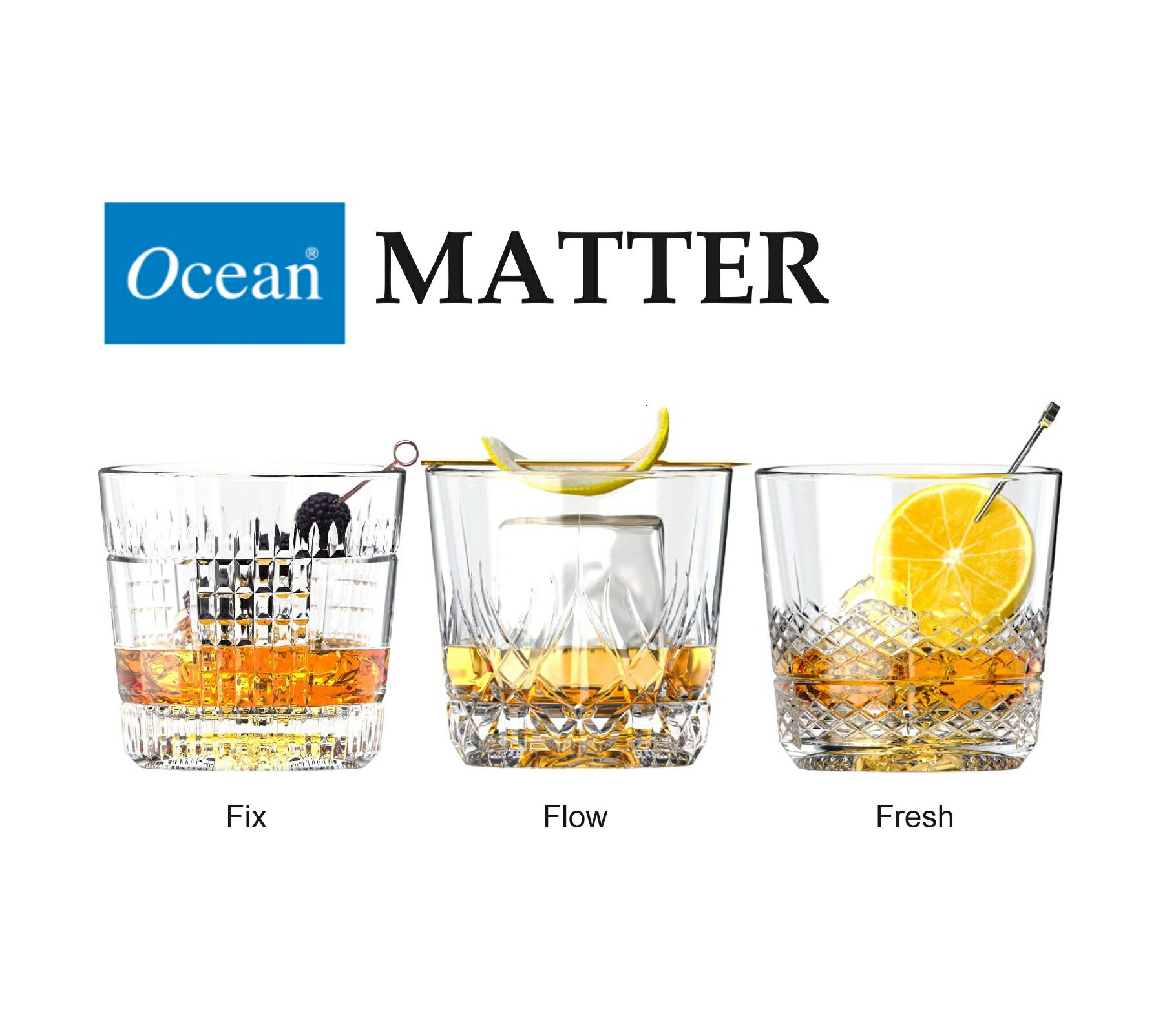 Ocean MATTER 威士忌杯 350ml 3款任選