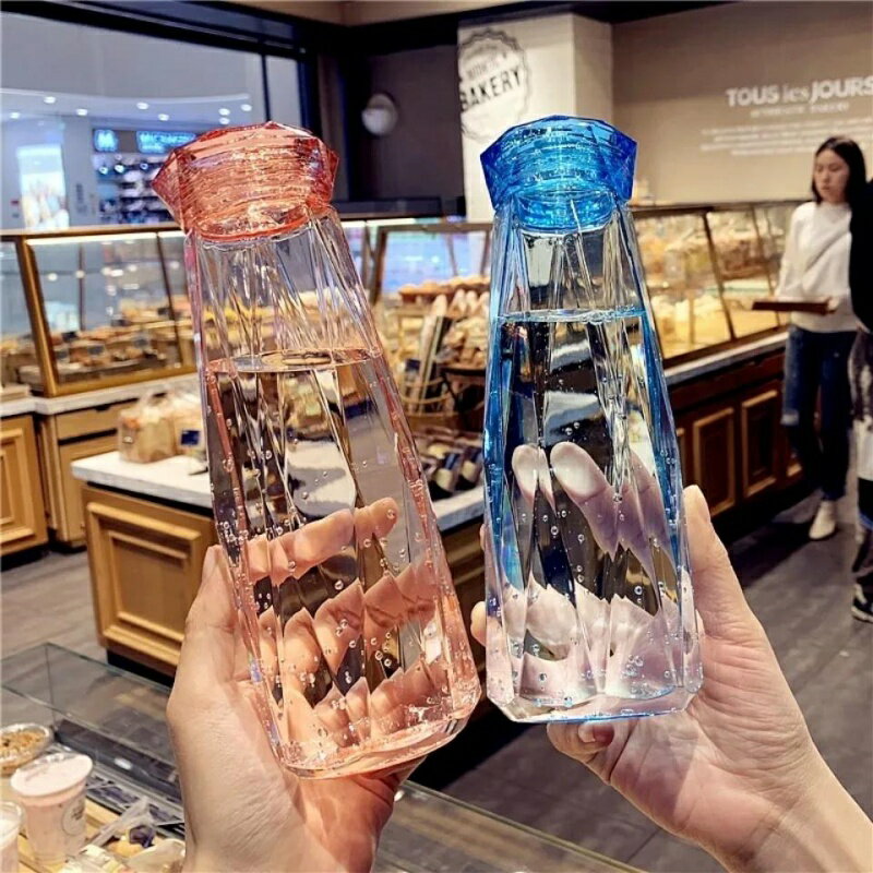 韓版炫彩水晶鉆石玻璃杯 網紅ins少女學生情侶創意便攜水杯