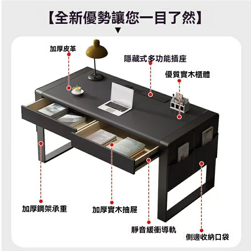 限時下殺！免運 書桌 辦公桌 電腦桌 學習桌 書房家用馬鞍辦公桌設計師簡約現代輕奢電腦桌 八折下殺 特價出 可開發票