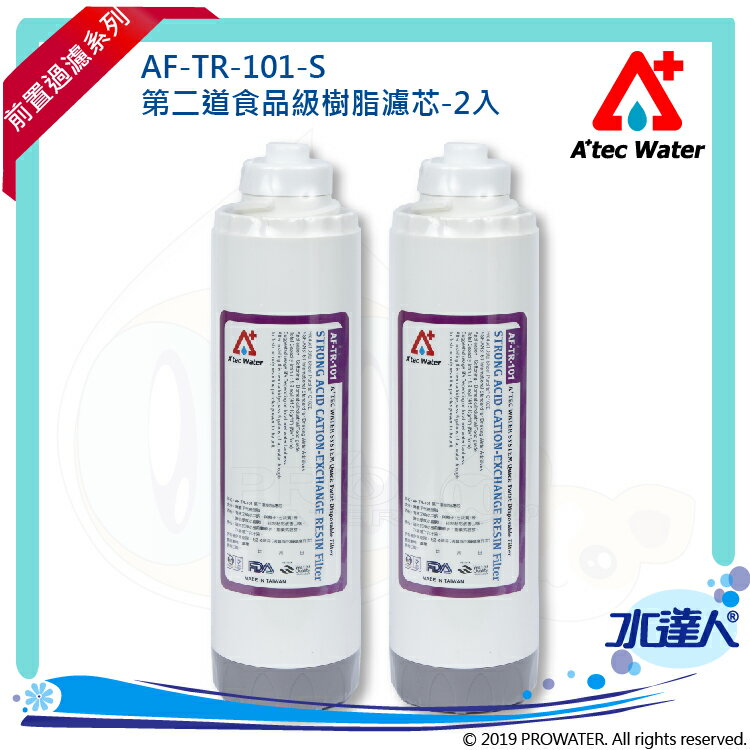【水達人】ATEC 第二道樹脂濾芯/食品級樹脂濾心 2支(AF-TR-101-S)