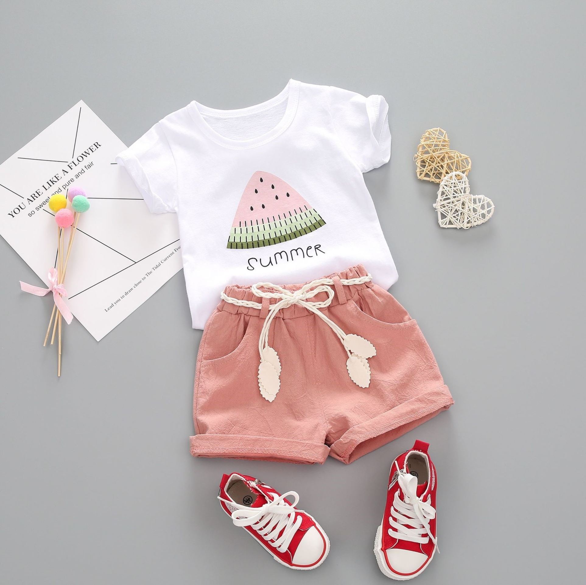 女寶寶夏裝衣服0-1-2-3歲女童短褲套裝夏季嬰兒T恤韓版兩件套純棉