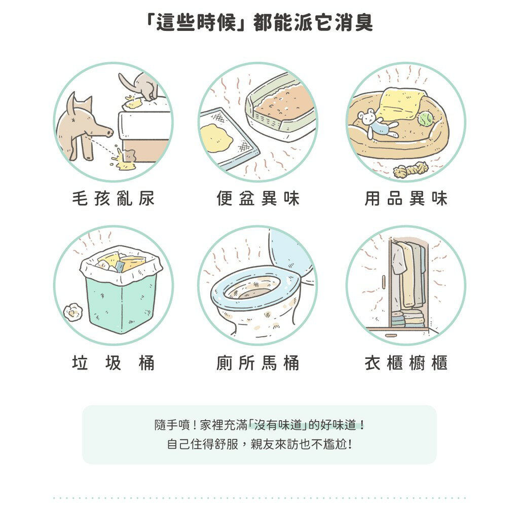 汪喵星球 消臭抗菌噴霧 噴尿異味剋星 貓砂便盆寵物環境除臭 300ml 4