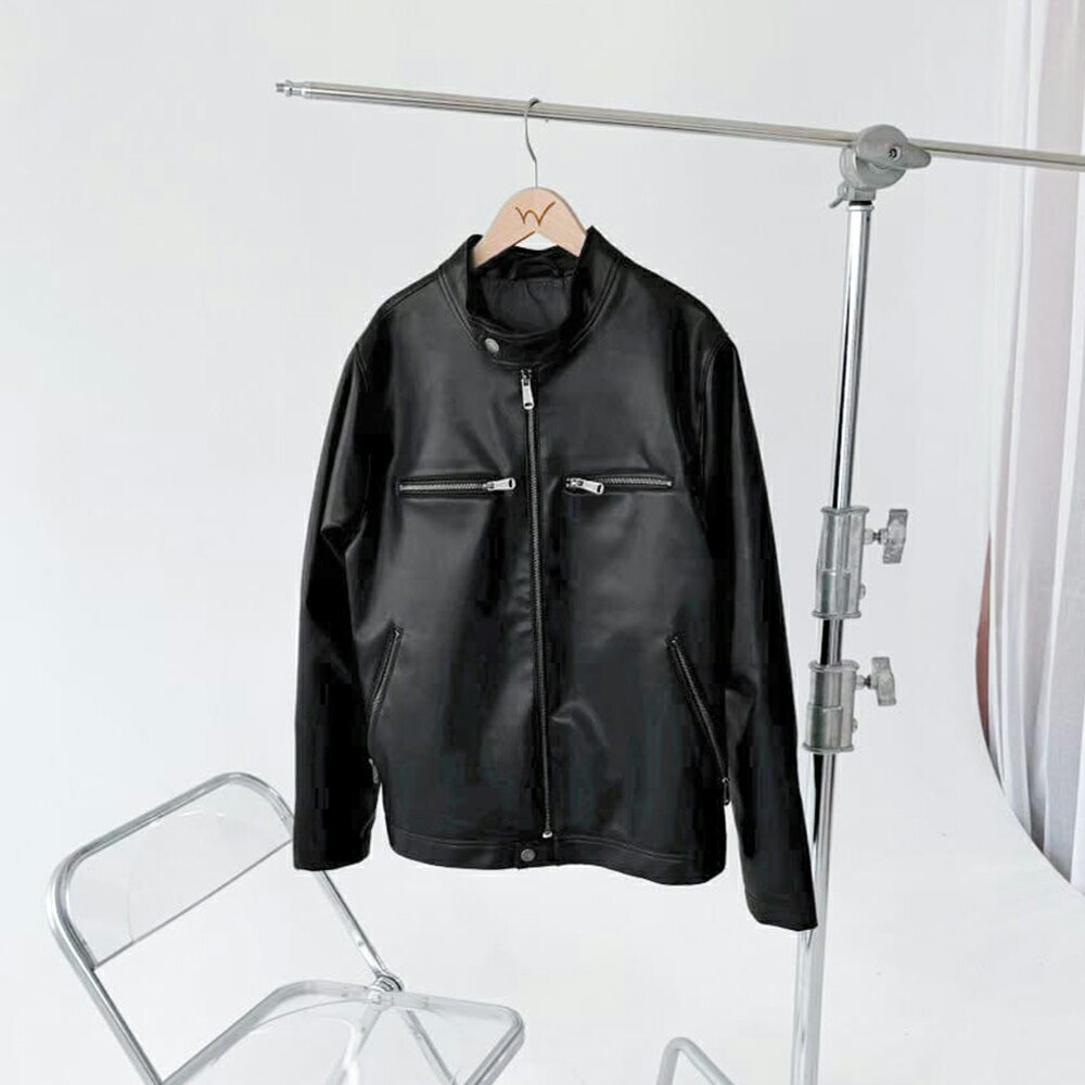 網購推薦-EDWIN AI皮外套 (黑色)