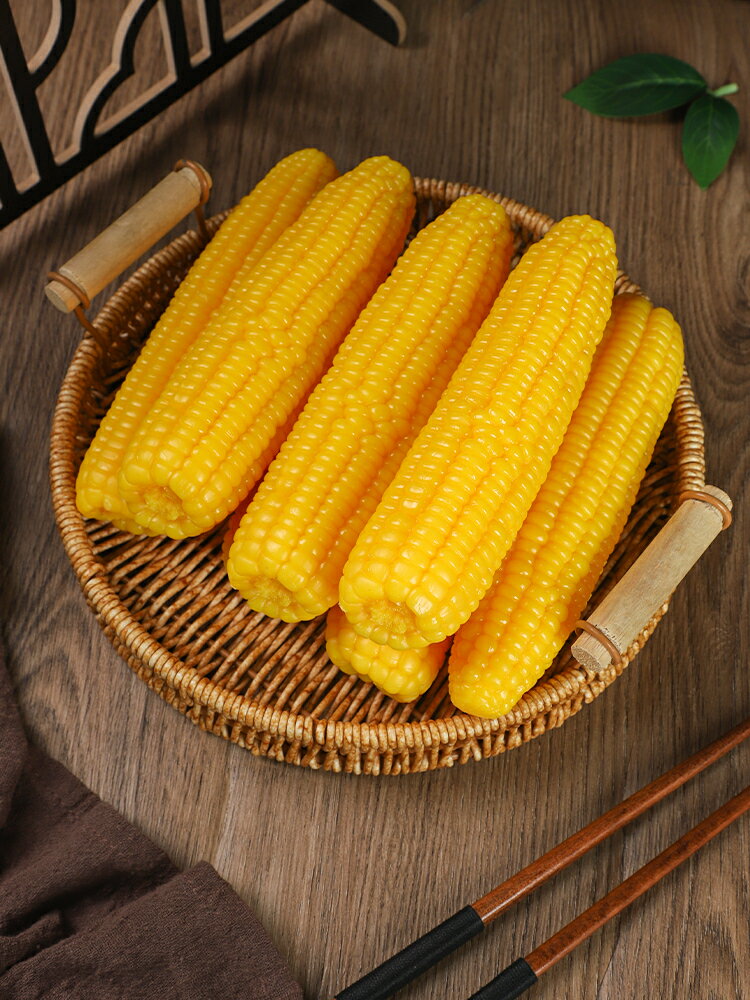 【滿299出貨】模擬玉米模型假蔬菜PVC材質櫥櫃展示過家家玩具攝影道具