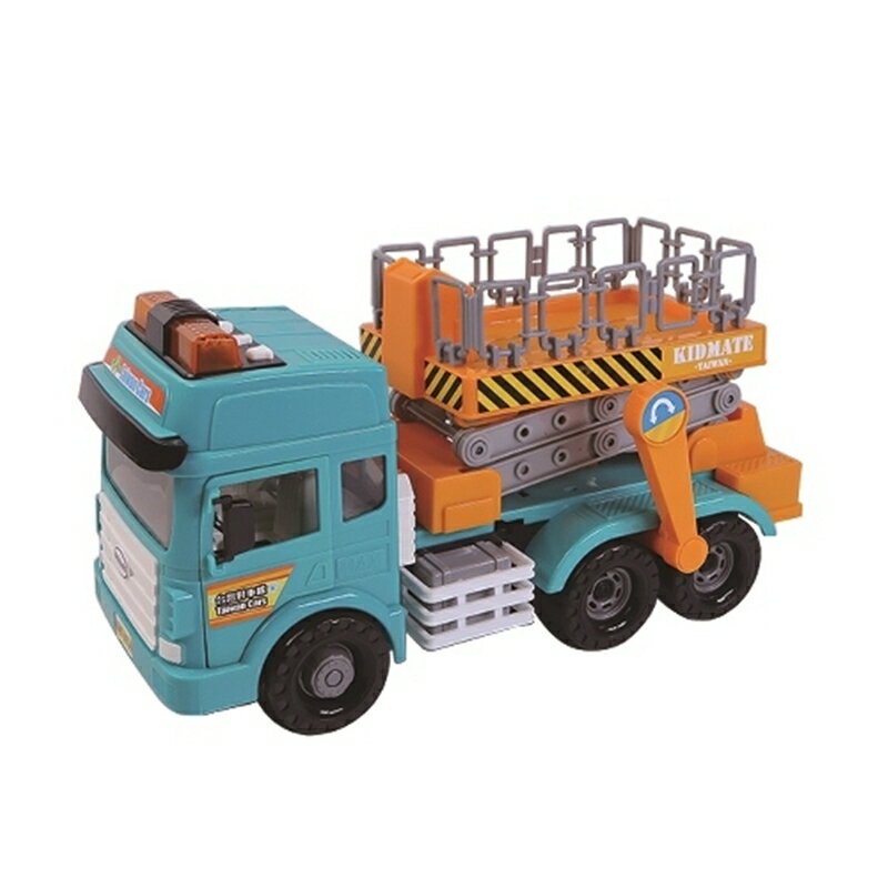 KIDMATE 台灣好車隊 工程車隊-磨輪工程升降車★衛立兒生活館★