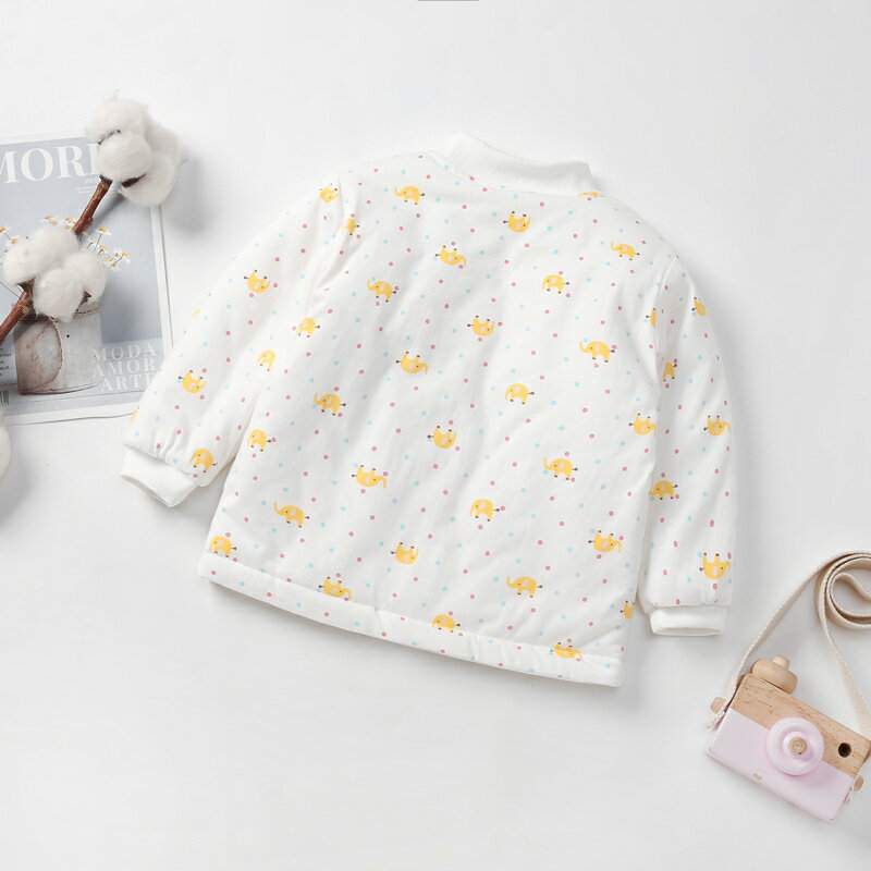 寶寶薄棉保暖秋裝上衣嬰兒夾棉內膽棉衣內穿兒童小棉襖外套秋冬季