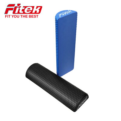 【Fitek】高密度 半圓瑜珈柱 半圓平衡柱 平衡訓練 防撞條 矯正枕 長度45公分EVA材質 黑色/藍色