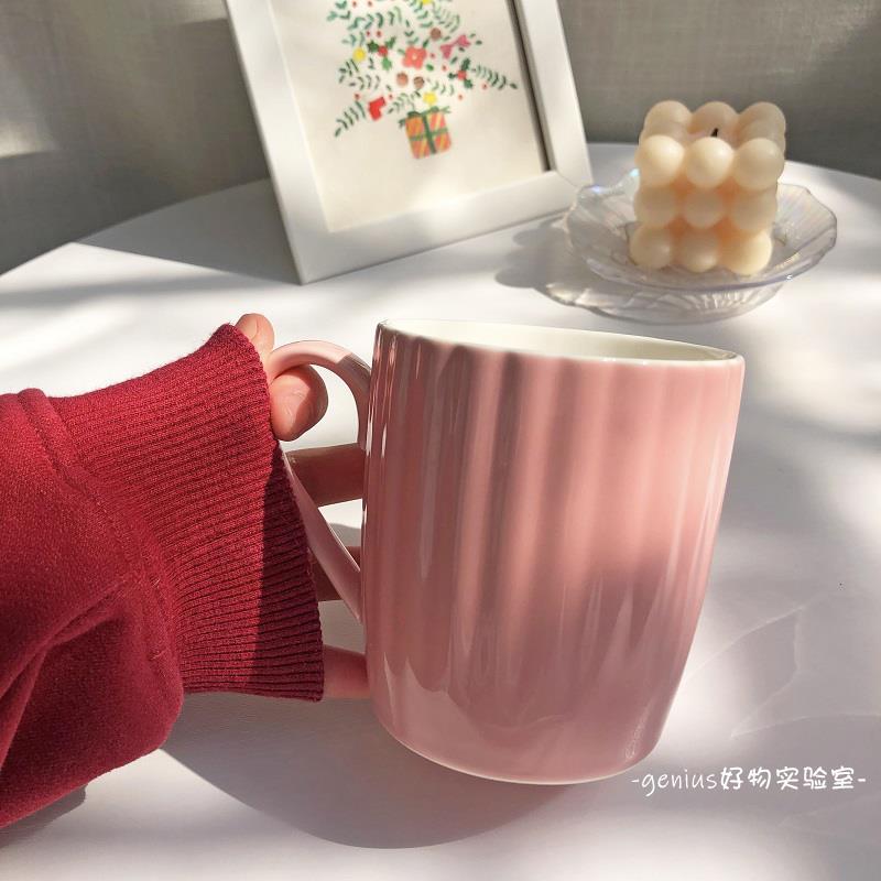 ins高顏值高感情侶水杯辦公室女家用陶瓷帶蓋馬克咖啡杯子高檔
