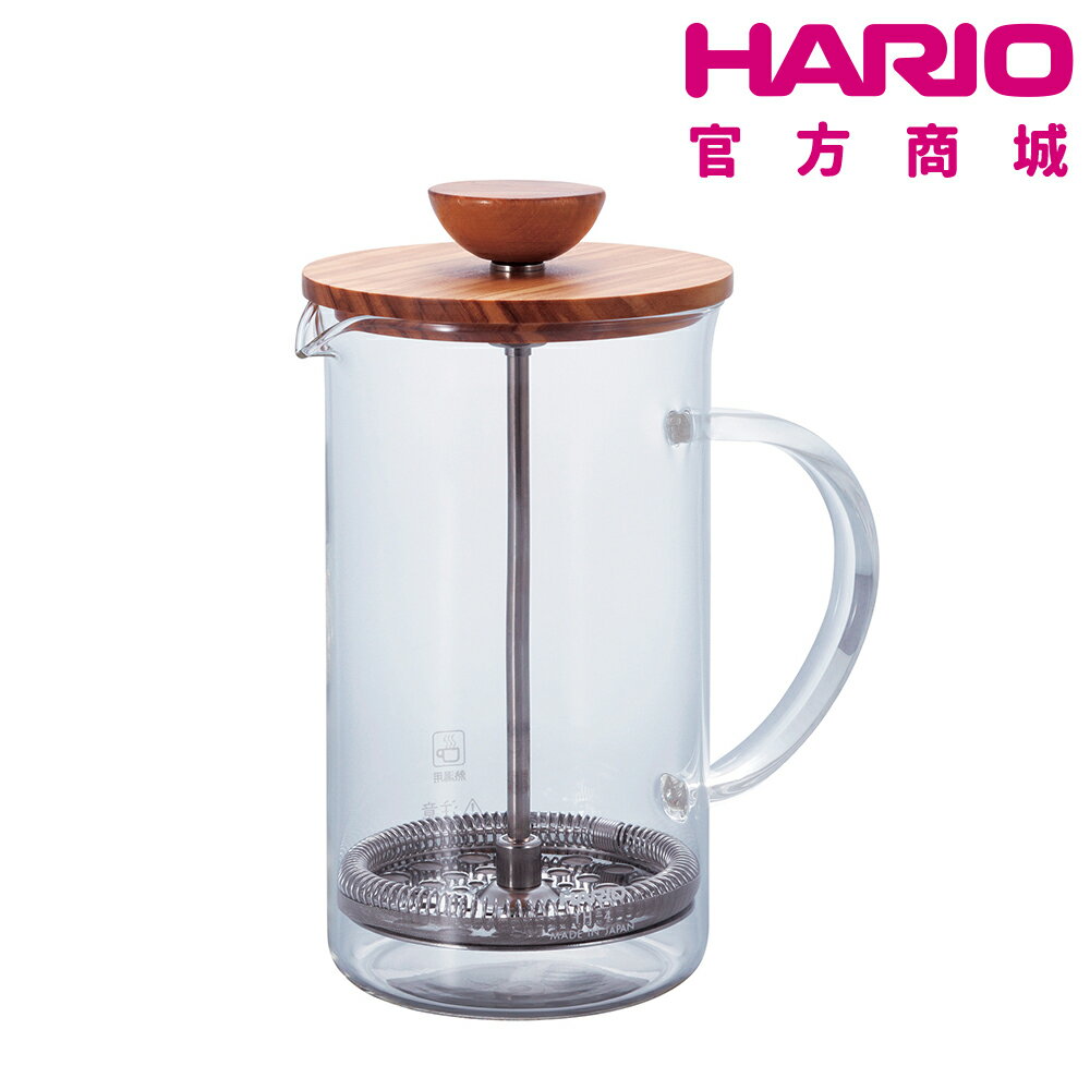 自然風濾壓壺600 THW-4-OV 600ml 耐熱玻璃 橄欖木 濾壓壺 茶壺 官方商城