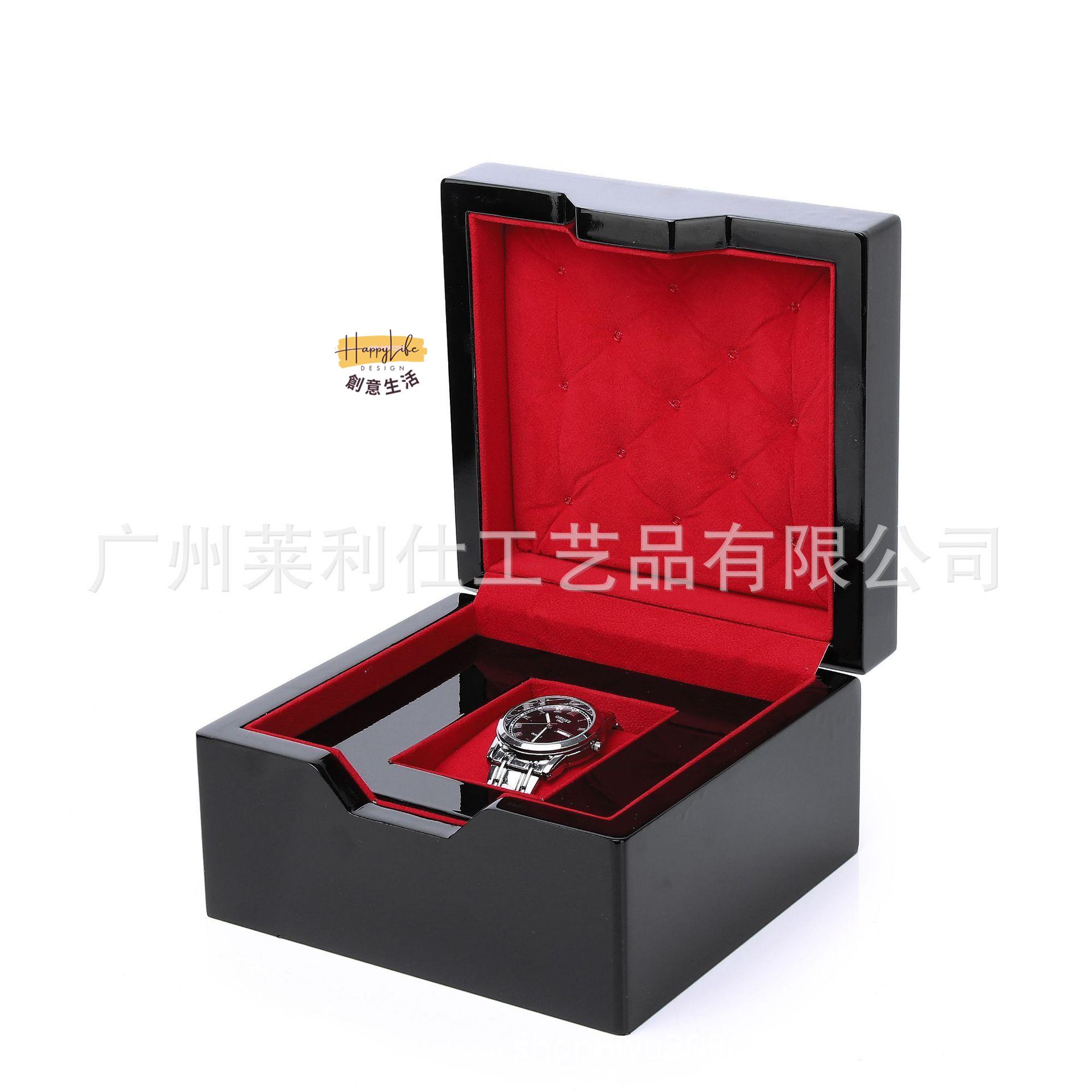 源頭高階鋼琴烤漆亮光手錶展示 收納盒 新款翻蓋木質腕 表盒[DD0506004]