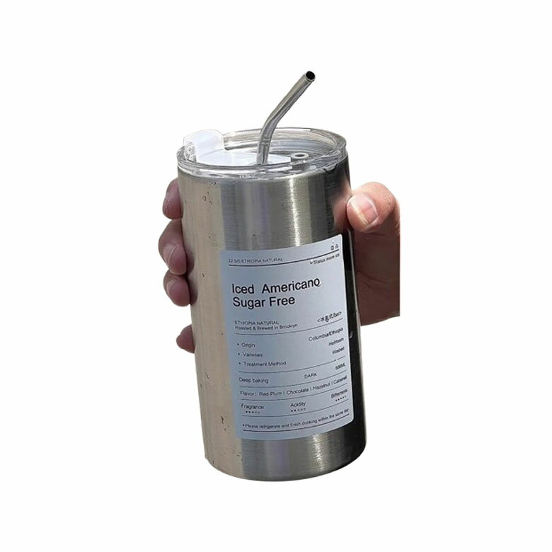  設計風304不鏽鋼咖啡杯600ml(亮面鋼原色) [大買家]