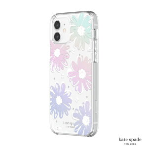 Kate Spade Daisy Iridescent iPhone 12/12 Pro 6.1吋 彩虹雛菊+白色鑲鑽保護殼