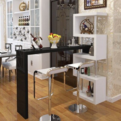 簡易吧台桌家用小吧台桌靠牆客廳吧台玄關隔斷創意酒櫃吧台一體 樂樂百貨