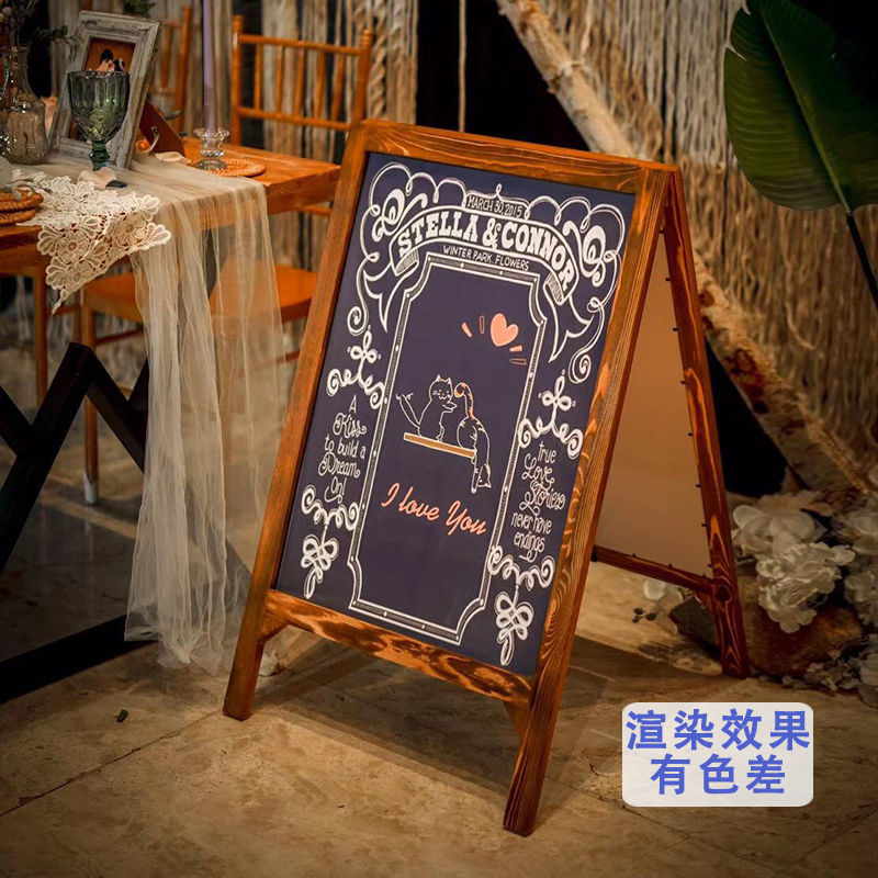 快速出貨 可開發票 雙面小黑板餐飲店鋪使用者外門口防風促銷商用立式廣告牌手寫展示牌