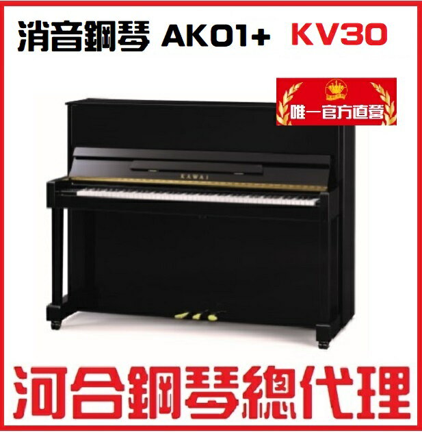 河合KAWAI KV30直立鋼琴+AK-01消音裝置/靜音鋼琴/慶祝本店單一品牌鋼琴/電鋼琴銷售突破2000台!!! 年度特賣大優惠!