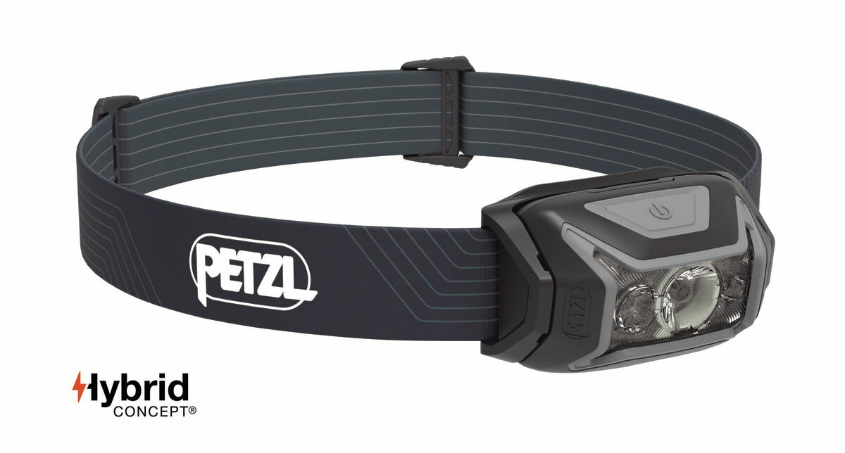 【【蘋果戶外】】Petzl E063AA00 灰 ACTIK 頭燈【450流明 / IPX4】法國 防潑水 緊急照明 台灣公司貨 防潑水 緊急照明燈 登山露營 救難 手電筒