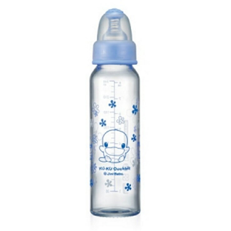 KUKU晶亮標準加厚玻璃奶瓶-240ml