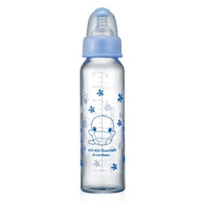 KUKU晶亮標準加厚玻璃奶瓶-240ml