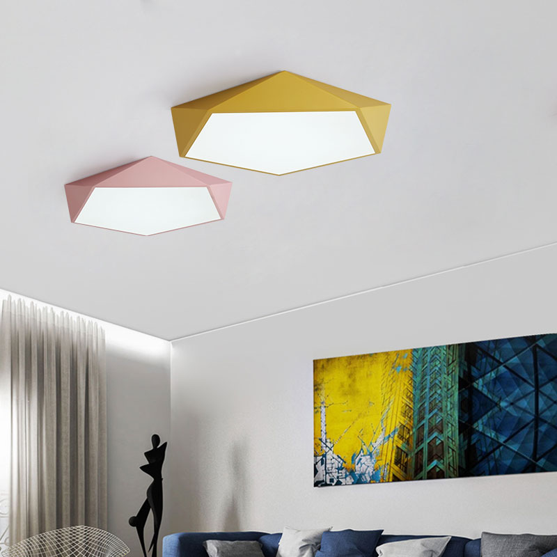 【限時優惠】LED吸頂燈幾何方形現代簡約北歐創意家用房間臥室書房餐廳燈具