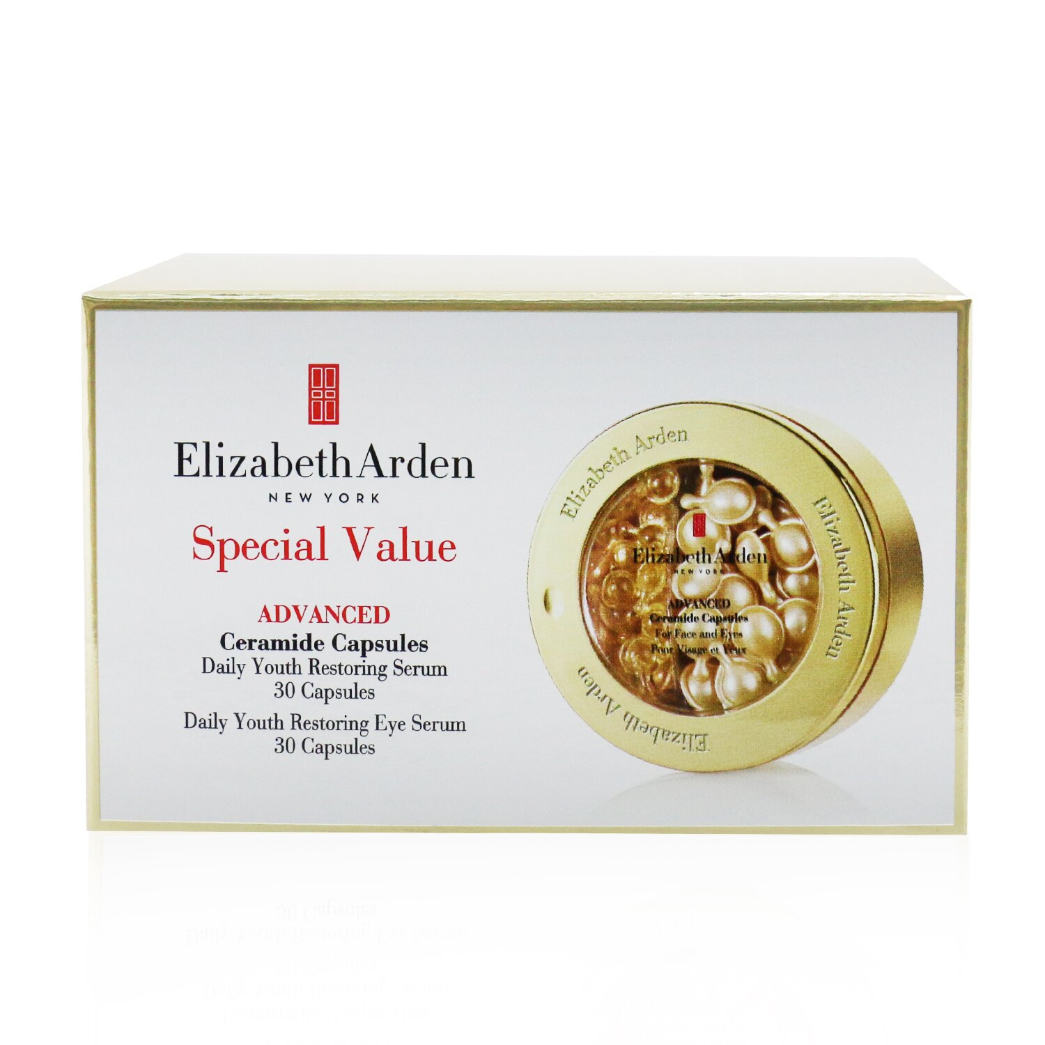 伊麗莎白雅頓 Elizabeth Arden - 注入優質神經醯胺膠囊，每日青春修復精華液和眼部精華液（限量版）