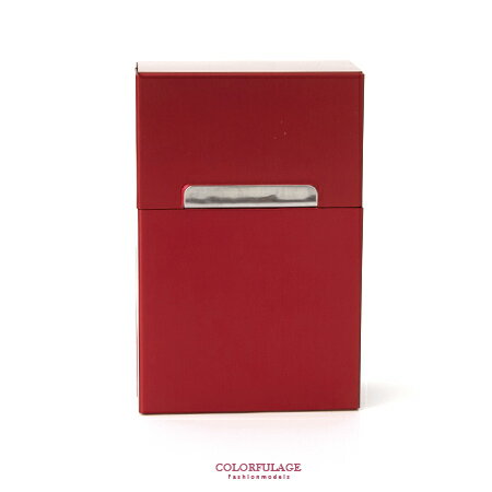 香菸盒 桃紅色系極亮眼簡潔優美 金屬掀蓋磁扣式設計煙盒 輕巧出色 柒彩年代【NL141】俐落率性 0
