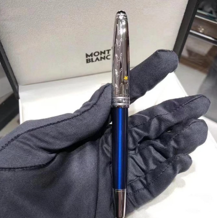 德國專柜萬寶龍藍色系列小王子狐貍鋼筆商務高端送禮墨水筆寶珠筆