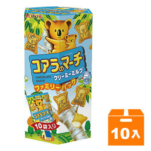 LOTTE 樂天 小熊餅家庭號-牛奶 195g (10入)/箱【康鄰超市】