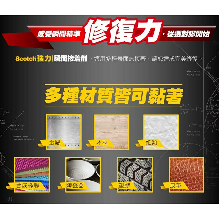 《 Chara 微百貨 》3M Scotch 強力 瞬間 接著劑 液體型 凝膠型 耐衝擊型 7054 7055 7056 1