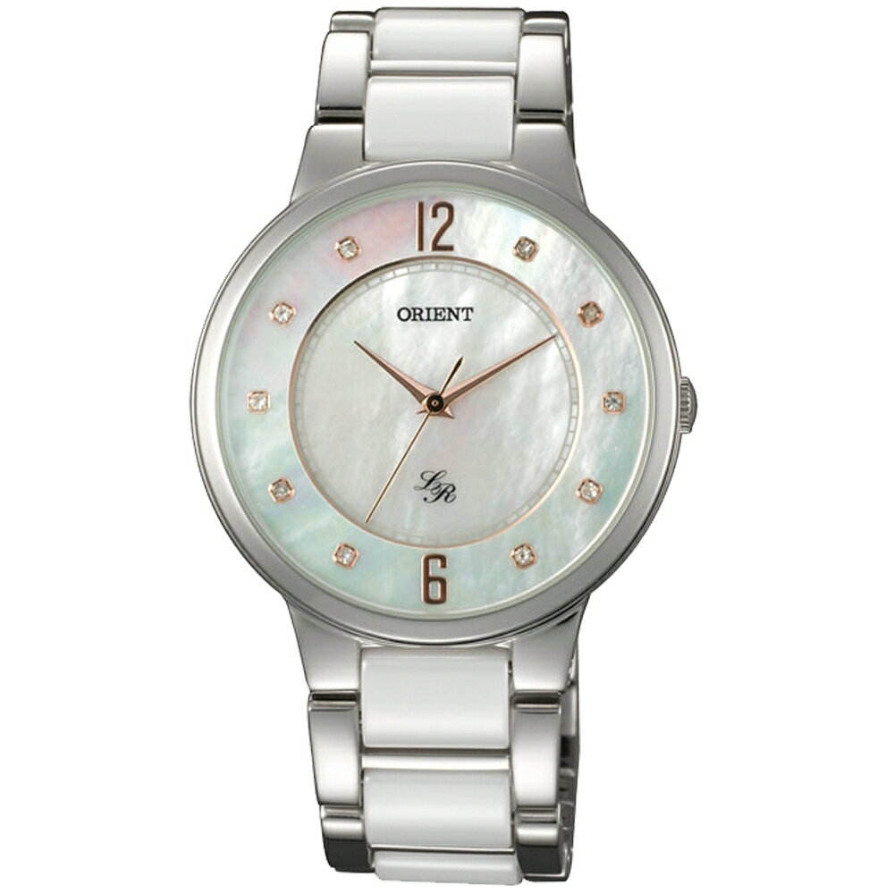 送禮首選★ORIENT 東方錶 晶鑽石英女錶-珍珠貝/36mmFQC0J006W 附提袋【全館滿額折價★APP下單點數4倍送】線上購買享 實體門市同步服務