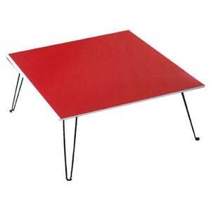 建鈞彩色和室摺疊桌-紅色(60*60*32cm)【愛買】