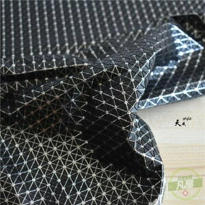 造型面料 黑銀空間三維立體肌理面料皮革pu創意未來設計師包袋pvc服裝布料-快速出貨