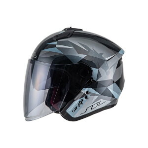 【SOL Helmets】SO-XP開放式安全帽 (獨角獸_黑/銀) ｜ SOL安全帽官方商城