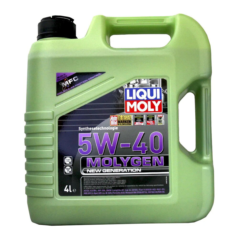 LIQUI MOLY 5W40 MOLYGEN 4L 液態鉬機油 #8578
